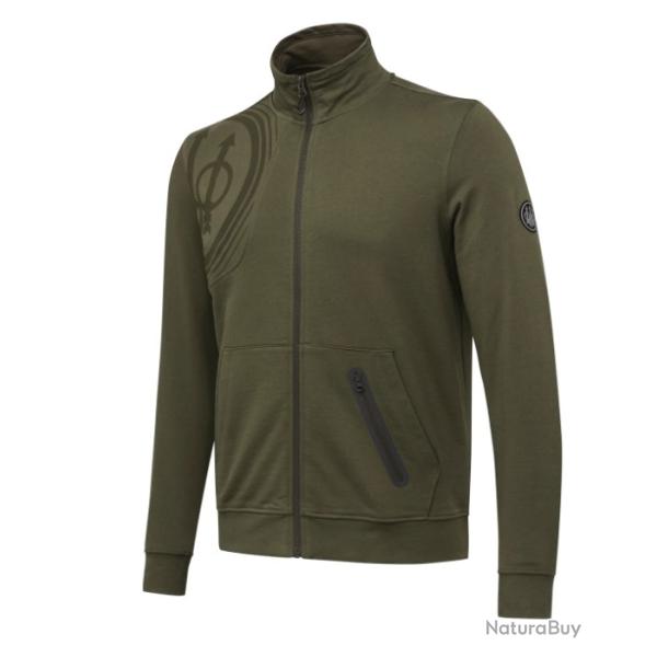 Sweat zipp veste BERETTA corporate sweater stone vert
