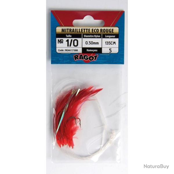 Mitraillette Eco 135cm 1/0 Rouge