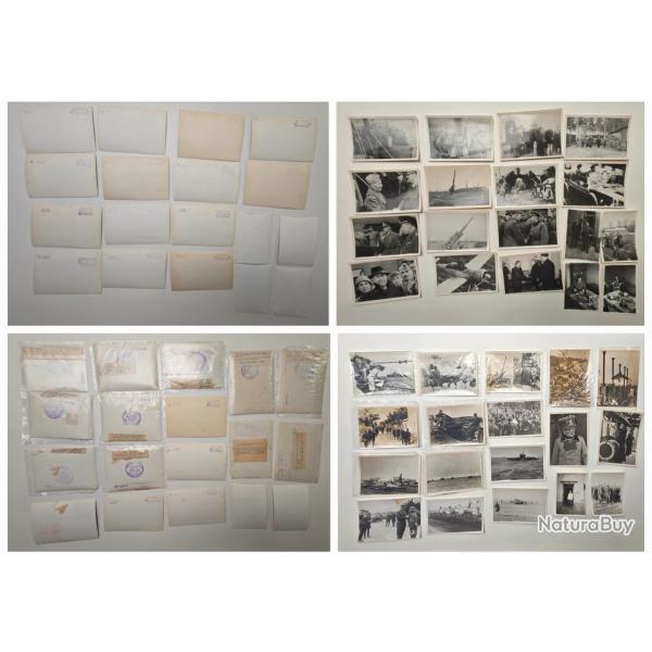 Lot de 294 photos , documents,  photos reproduites en 1974 ww2