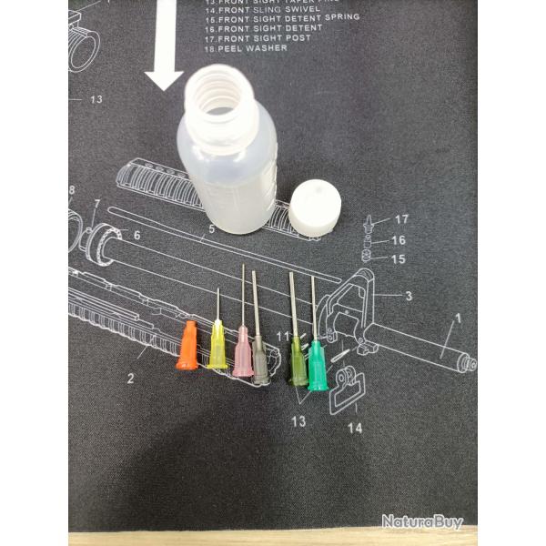 Burette bouteille rechargeable avec aiguilles applicatrice - 30ml x2