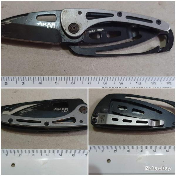 Couteau Xikar Express noir � cadre ouvert, lame de 2 pouces - XI730K