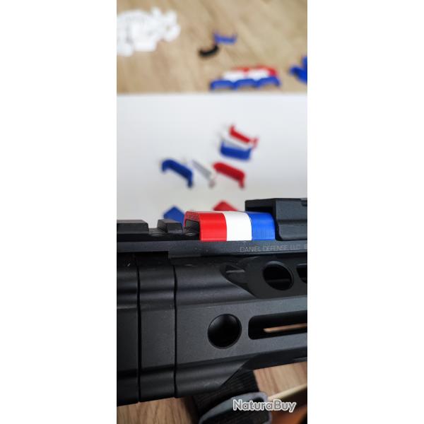 DRAPEAU FRANCE Picatinny , clips picatinny rail 22mm