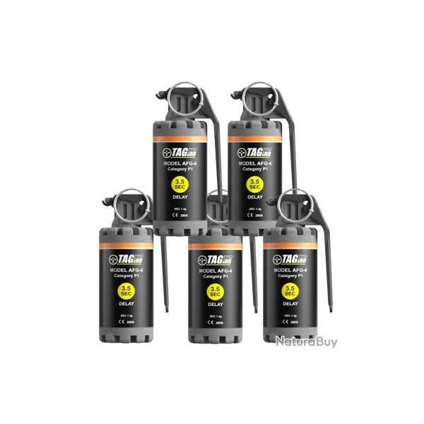 LOT DE 5 GRENADES AFG 4 FRAG 3.5 SEC
