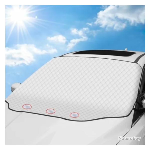 Pare-soleil pare-brise avant 183x116 cm gris pour voiture �t� protection chaleur