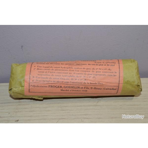 Pansement Militaire Franais Type C Mdical WW2 1939 France quipement soldat (10)