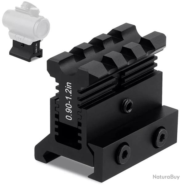 Rehausse de rail picatinny r�glable en hauteur de 2,2 � 3 cm