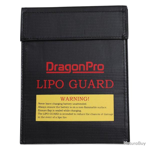 Batterie LiPo Sac Protection Anti-Feu 230mm (DragonPro) Noir