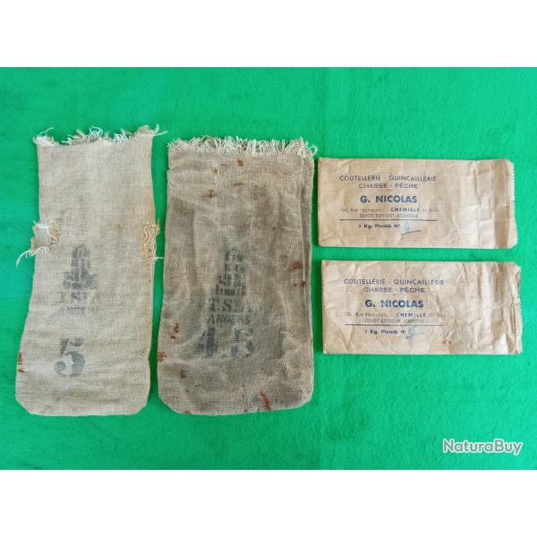 Quatre petits sacs � plomb - Tour � plombs d'Angers - Nicolas armurier � Chemill� (49)