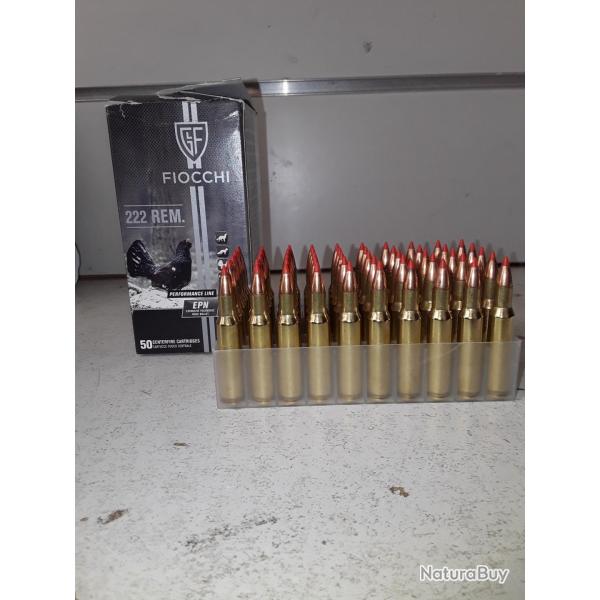 Cartouches Fiocchi EPN  cal.222rem 50grains
