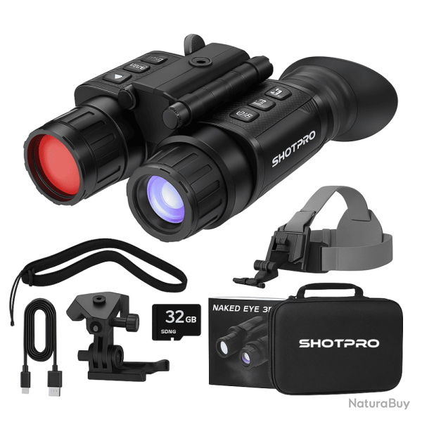 Jumelle Vision Nocturne 4K Casque SH47  - Technologie Binoculaire 3D & Rglages Indpendants