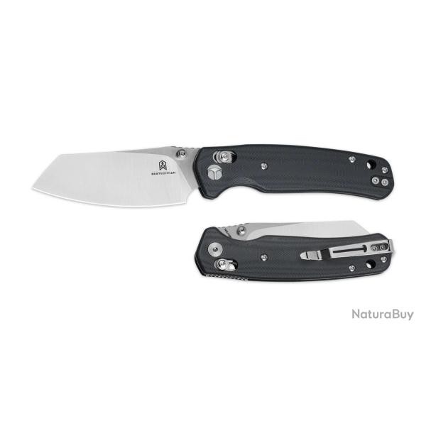 Couteau Bestechman Cicada's Wing Black Lame Acier 10Cr15CoMoV Manche G10 B-Lock BTKMK06K