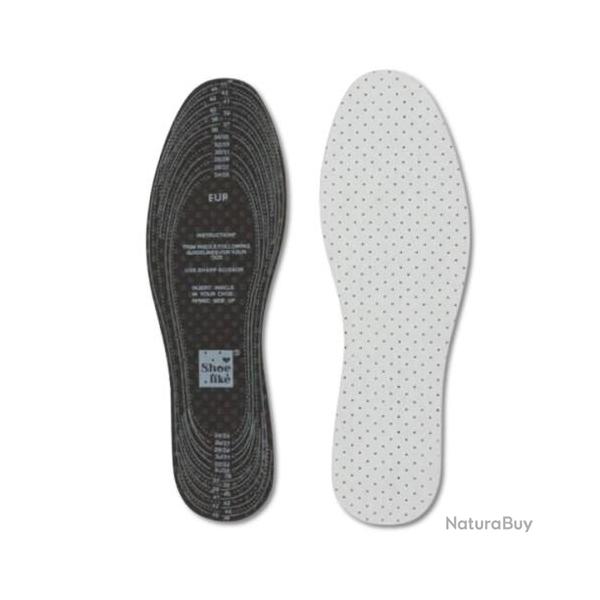 2 paires de semelles anti-odeur Antibact�rien confort- 24 � 46 - Latex et charbon - Livraison rapide