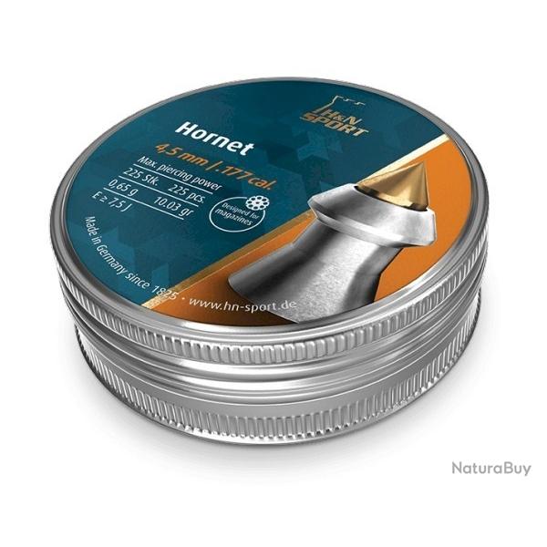 Plomb H&N Hornet cal.4,5 mm 9.57gr 0.62g par 225