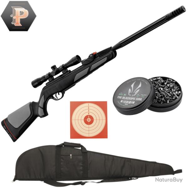 Carabine � air comprim� Gamo Viper PRO 10X - 4x32wr cal 4.5mm - 19.9J + plombs + cibles + fourreau