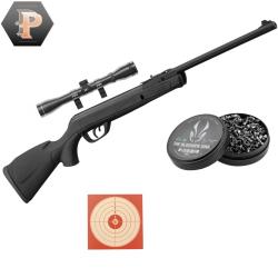 Carabine GAMO Delta Black synth&eacute;tique - 4.5mm - 7,5J + plombs + lunette + cibles