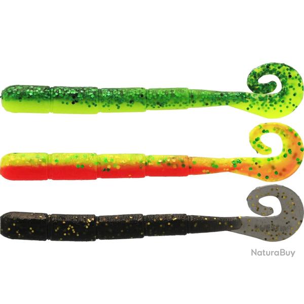 Leurre Souple Westin Ned Worm Curltail 5cm Dark Water Mix 0,5g par 6 5cm
