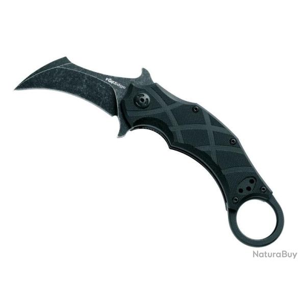 COUTEAU FOX EDGE THE CLAW G10 NOIR BLACKWASH 10.5CM
