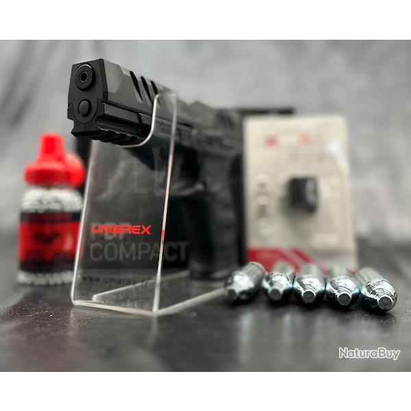 PACK LASER PR�T A TIRER PISTOLET WALTHER PDP COMPACT 4 CO2 CAL BB's / BLOWBACK OR
