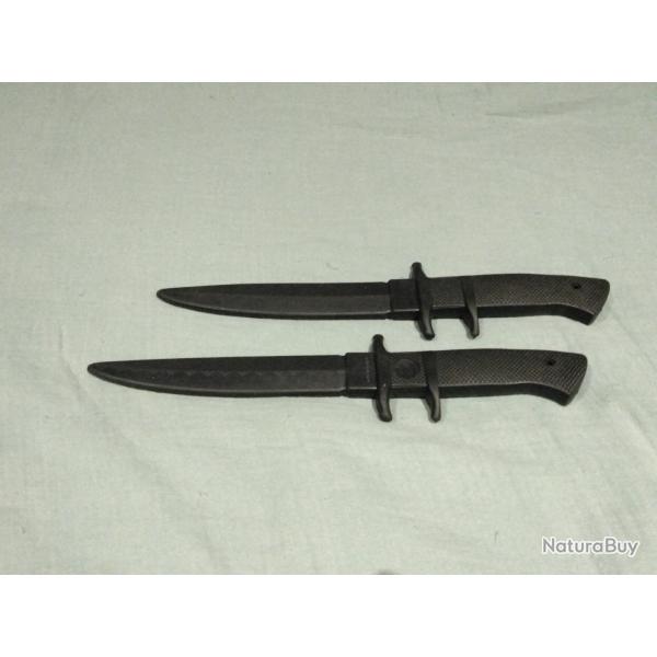 LOT de Deux Couteaux d'entra�nement caoutchouc | ARTS MARTIAUX SELF DEFENSE