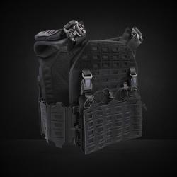 Gilet tactique porte-plaques Drake MK4 Noir- Corso Tactical