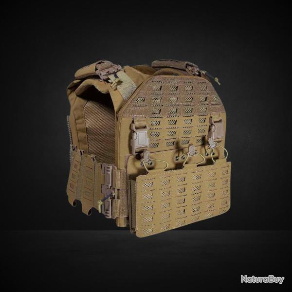 Gilet tactique porte-plaques Drake MK4 Coyote - Corso Tactical