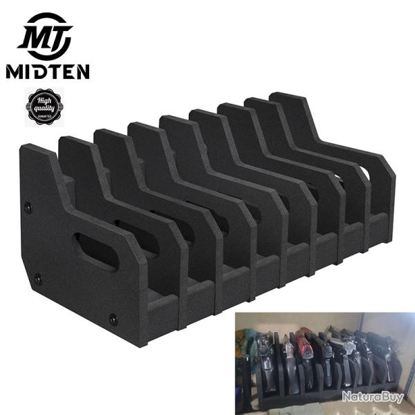 MIDTEN 6 fentes 8 fentes support de pistolet en mousse