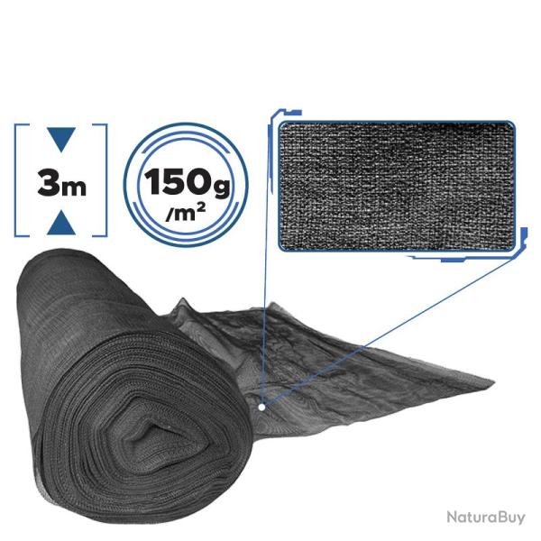 Filet Airsoft Noir 100 m * 3 m 150 g - Supratex