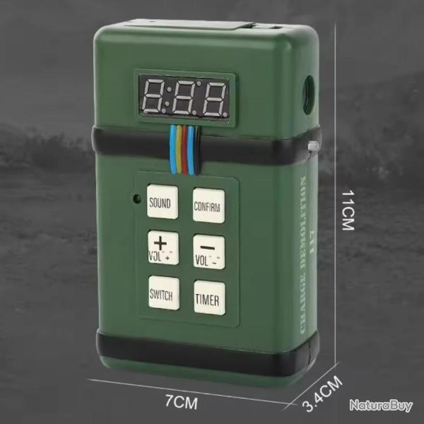 Mini Bombe Electronique + Timer + Fum�e -Olive - DUKE