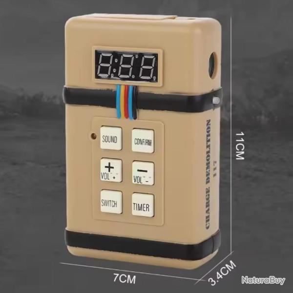 Mini Bombe Electronique + Timer + Fum�e - Tan - DUKE