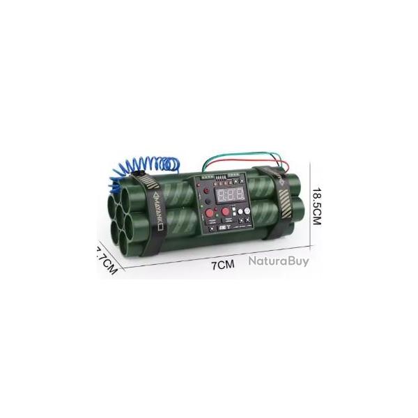 Mini Bombe TNT Electronique + Timer + Fum�e -Olive - DUKE