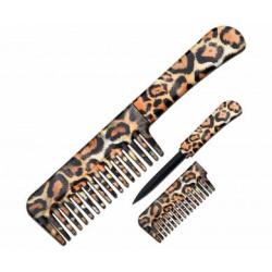 Couteau Cach&eacute; Blade USA Peigne L&eacute;opard