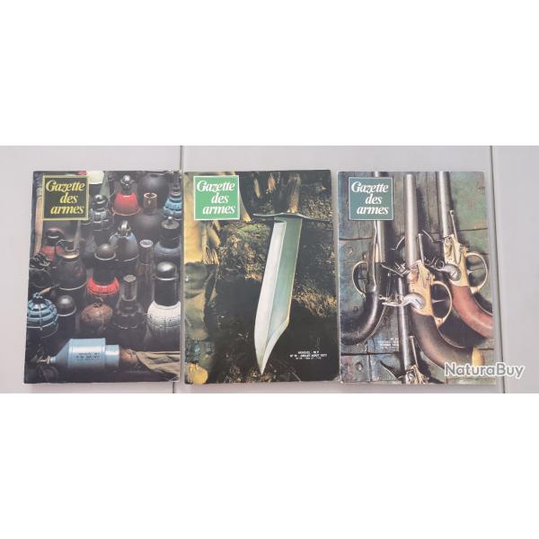 3 anciens magazines de la gazette des armes