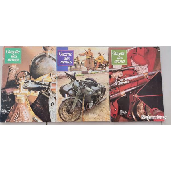 3 anciens magazines de la gazette des armes N� 61-63-64