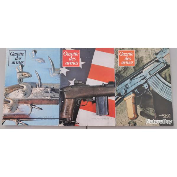 3 anciens magazines de la gazette des armes N� 38-41-43