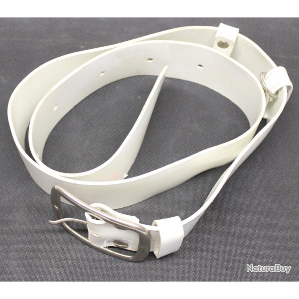Ensemble ceinture et deux bretelles (baudrier) en plastique blanc