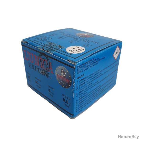 Cartouche Eurocomm L'unica percussion centrale cal.12mm plombs 7 1/2