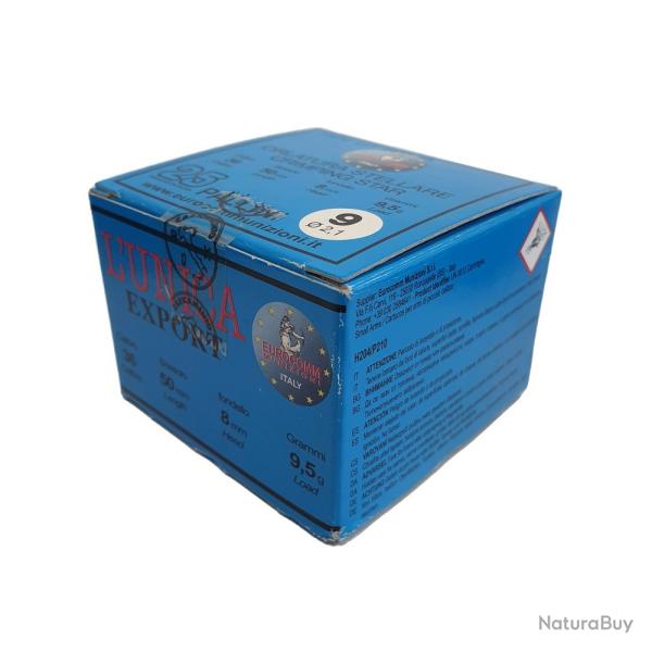 Cartouche Eurocomm L'unica percussion centrale cal.12mm plombs 9