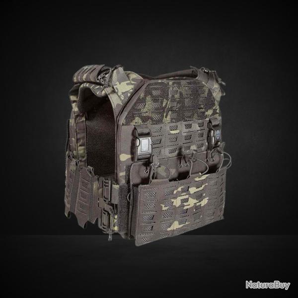Gilet tactique porte-plaques Drake MK4 Multicam Black- Corso Tactical