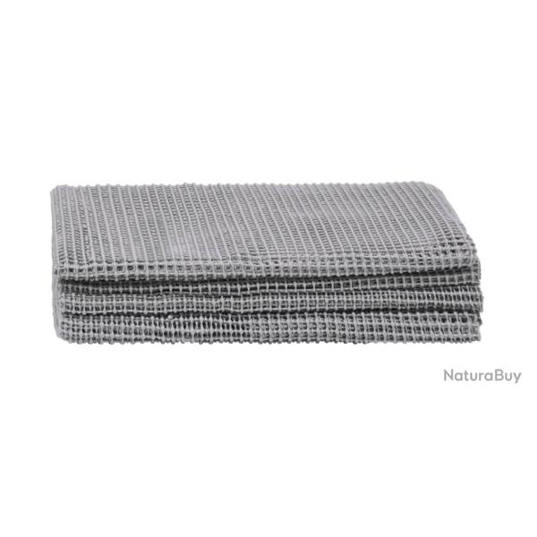 Tapis de tente gris clair 250x400 cm en maille PVC pour campeurs confort outdoor