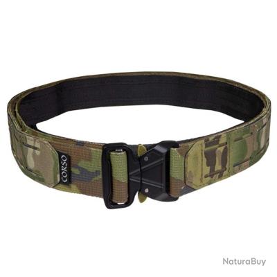 Ceinture tactique à boucle métallique à libération rapide