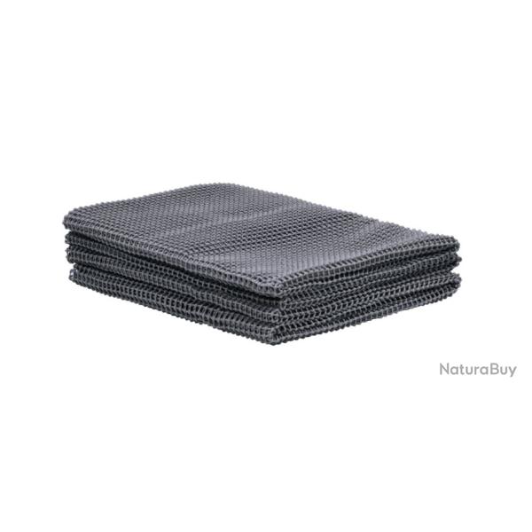 Tapis de tente anthracite 250x450 cm en maille PVC pour campeurs exigeants