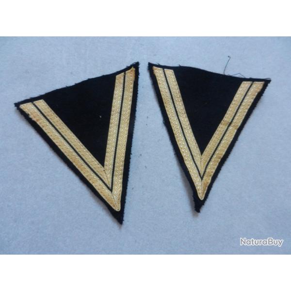 paire d'insignes grades couleur dor� gendarmerie mobile