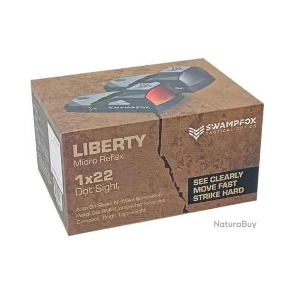 OFFRE SPECIALE NB Viseur point rouge LIBERTY 1X22 3MOA SWAMPFOX LIVRAISON GRATUITE EN RELAIS