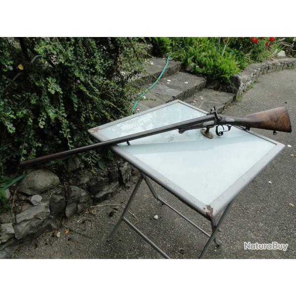 luxueux fusil a broche de Bernard incrust� d'or ...en baisse