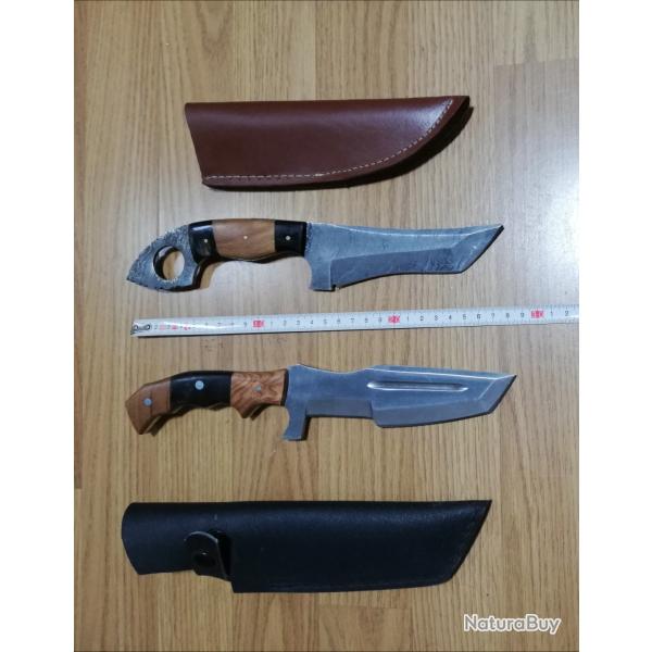 Lot 2 couteaux fixe