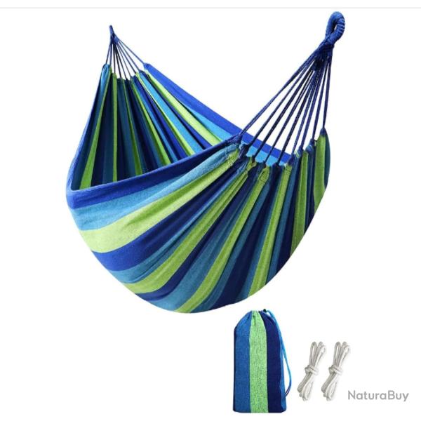 Hamac de Camping Portable Simple ou Double  L�ger Confortable Id�al Randonn�e & Voyage Bleu