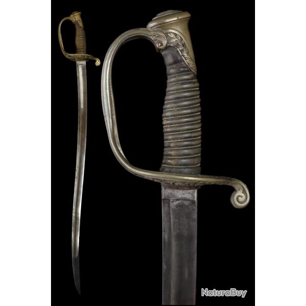 N49 - Sabre d'officier d'infanterie 1845  lame yatagan