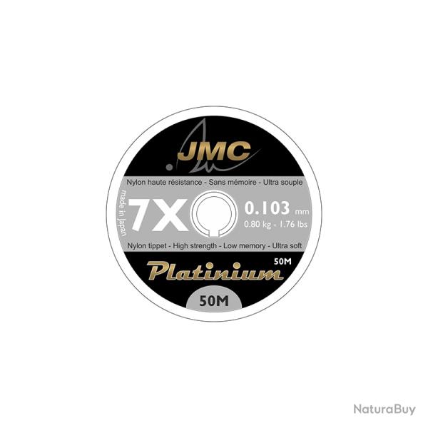 JMC Platinium Fil de P�che Nylon Monofilament JMC - 6X (0,130mm) 50 M�tres, Ultra Soupl