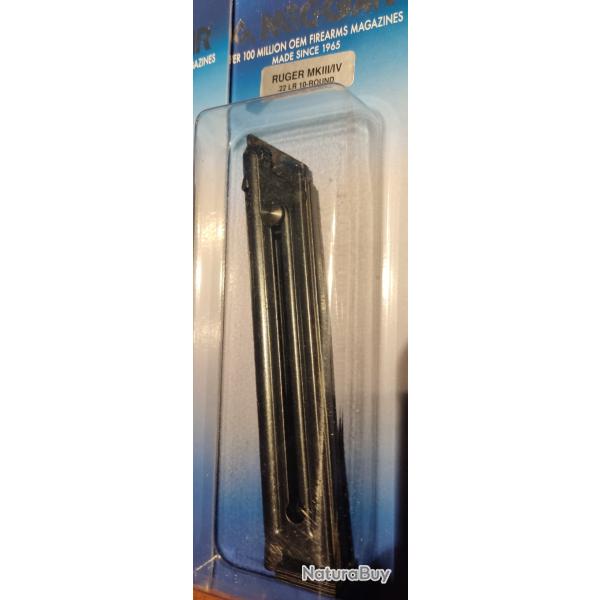 Chargeur RUGER MK3/MK4 - MKIII/MKIV 10 coups - Lot de 2 -