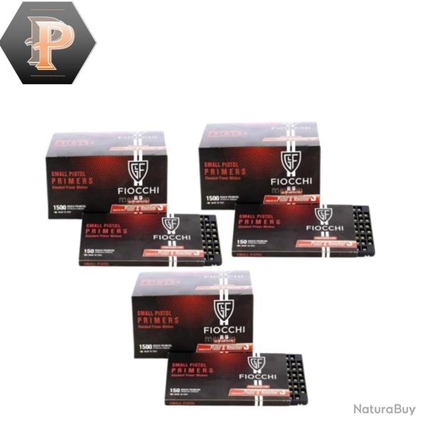 3 Boites de 1500 Amorces Fiocchi Small Pistol X4500